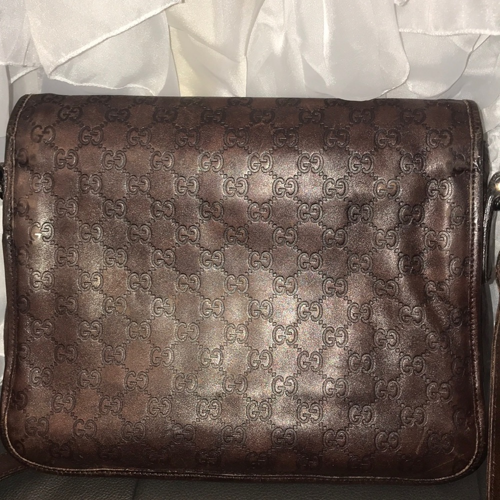 Sold!!!!! PreOwned DarkBrown GG Guccissima Leather - Picture 9 of 14